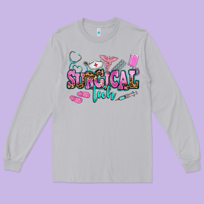 Surgical Tech Long Sleeve Tee Designed By Adodesignshop