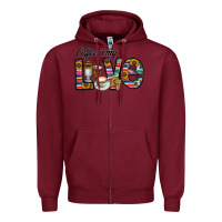 Burgundy coffee İs mt love Zipper Hoodie - CowhideDigitalArt