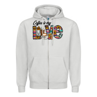 Dove Grey coffee İs mt love Zipper Hoodie - CowhideDigitalArt