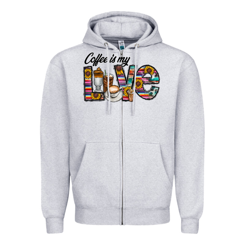 Coffee İs Mt Love Zipper Hoodie by CowhideDigitalArt | Teevron