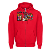 Red coffee İs mt love Zipper Hoodie - CowhideDigitalArt
