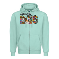 Seafoam coffee İs mt love Zipper Hoodie - CowhideDigitalArt