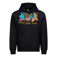 Black peace love nails bbs Urban Hoodie - BundleAndBundleShop