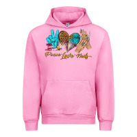 Fuchsia Pink peace love nails bbs Urban Hoodie - BundleAndBundleShop