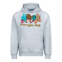 Heather Grey peace love nails bbs Urban Hoodie - BundleAndBundleShop