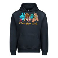 Navy peace love nails bbs Urban Hoodie - BundleAndBundleShop