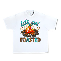 White lets get toasted Urban Heavy Tee - texasbilliewilder