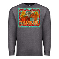 Charcoal Heather pumpkin sunflower tumbler Premium Sweatshirt - AdoDesignShop