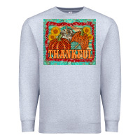 Heather Grey pumpkin sunflower tumbler Premium Sweatshirt - AdoDesignShop