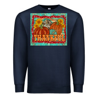Navy pumpkin sunflower tumbler Premium Sweatshirt - AdoDesignShop