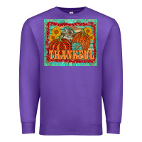 Purple pumpkin sunflower tumbler Premium Sweatshirt - AdoDesignShop