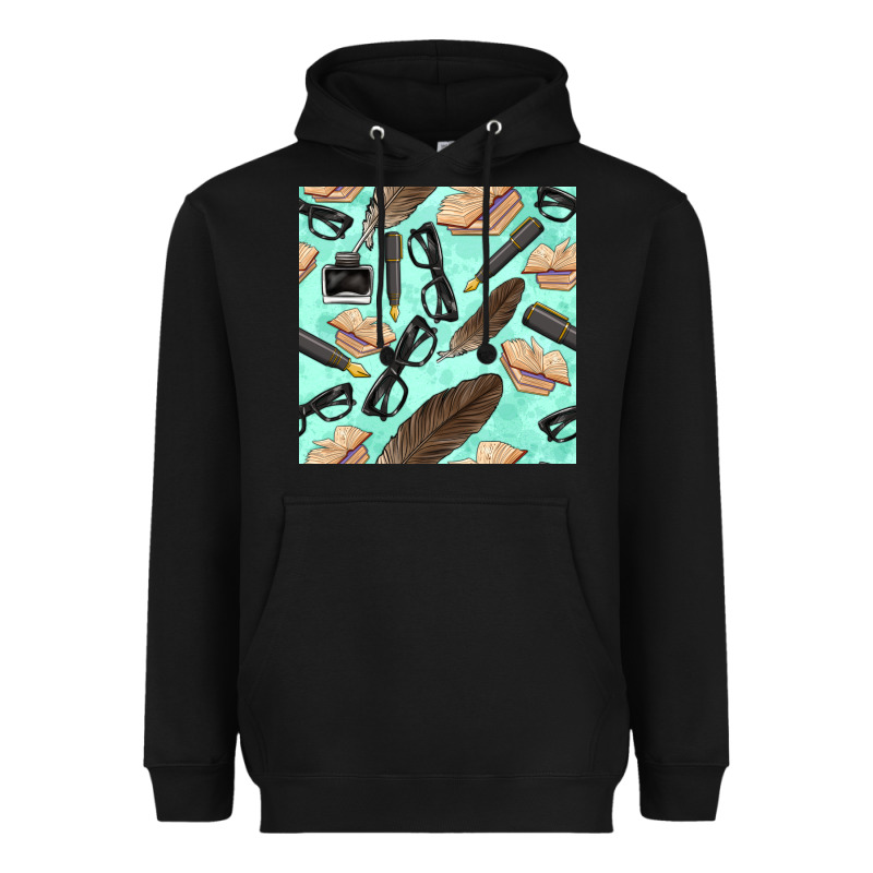 Literature Seamless Pattern Heavyweight Hoodie by BundleAndBundleShop | Teevron