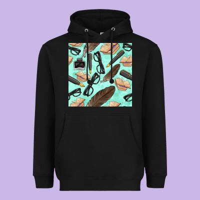 Literature Seamless Pattern Heavyweight Hoodie Designed By Bundleandbundleshop