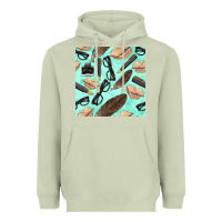 Matcha literature seamless pattern Heavyweight Hoodie - BundleAndBundleShop