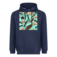 Navy literature seamless pattern Heavyweight Hoodie - BundleAndBundleShop