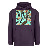 Plum literature seamless pattern Heavyweight Hoodie - BundleAndBundleShop
