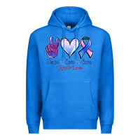 True Royal Peace love cure Thyroid Cancer Premium Hoodie - NancyCooperArtShop