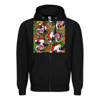Black christmas leopard cow Zipper Hoodie - FaDigitalArtStudio