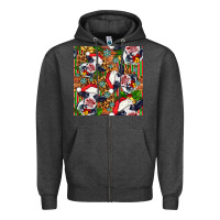 Charcoal Heather christmas leopard cow Zipper Hoodie - FaDigitalArtStudio