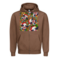 Chestnut christmas leopard cow Zipper Hoodie - FaDigitalArtStudio
