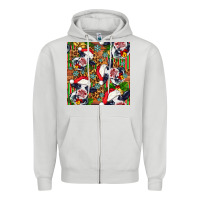Dove Grey christmas leopard cow Zipper Hoodie - FaDigitalArtStudio