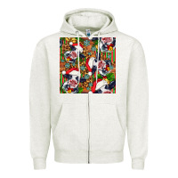 Oatmeal Heather christmas leopard cow Zipper Hoodie - FaDigitalArtStudio