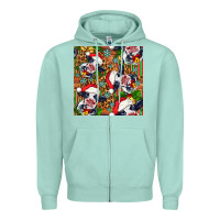 Seafoam christmas leopard cow Zipper Hoodie - FaDigitalArtStudio