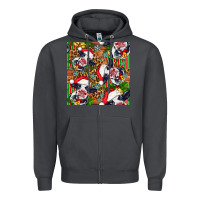 Smoke christmas leopard cow Zipper Hoodie - FaDigitalArtStudio
