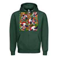 Sports Green christmas leopard cow Zipper Hoodie - FaDigitalArtStudio