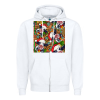 White christmas leopard cow Zipper Hoodie - FaDigitalArtStudio