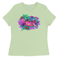 Matcha halloween boo with cancer ribbon Ladies Tee - AdoDesignShop