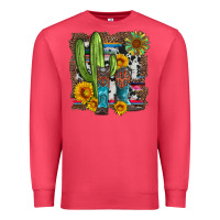 Cardinal western cactus with cowboy boots and sunflowers Premium Sweatshirt - Artiststas