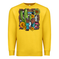 Lemon western cactus with cowboy boots and sunflowers Premium Sweatshirt - Artiststas