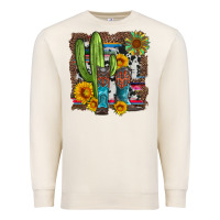 Sandshell western cactus with cowboy boots and sunflowers Premium Sweatshirt - Artiststas