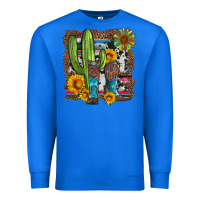 True Royal western cactus with cowboy boots and sunflowers Premium Sweatshirt - Artiststas