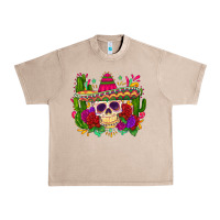 French Oak mexican skull Urban Heavy Tee - Zillion Design Studio