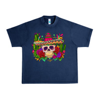 Navy mexican skull Urban Heavy Tee - Zillion Design Studio