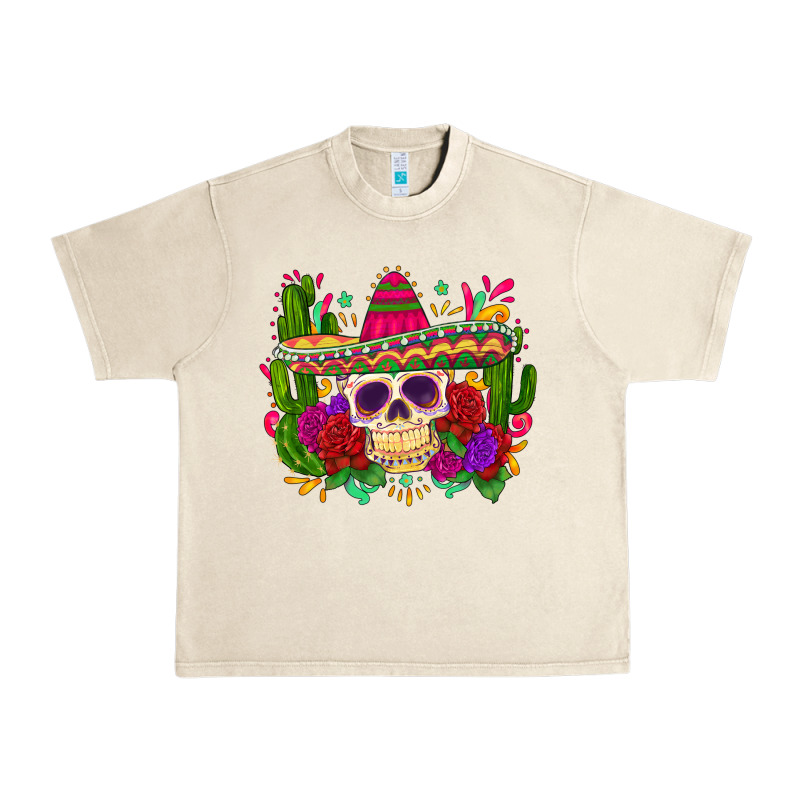 Mexican Skull Urban Heavy Tee by Zillion Design Studio | Teevron