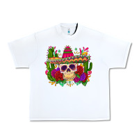White mexican skull Urban Heavy Tee - Zillion Design Studio