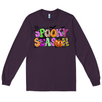 Plum Spooky Season Long Sleeve Tee - texasbilliewilder