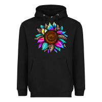 Black sunflower tie dye Heavyweight Hoodie - JahusDesignShop
