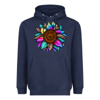 Navy sunflower tie dye Heavyweight Hoodie - JahusDesignShop