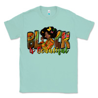 Seafoam Black is beautiful juneteenth Classic Tee - Zillion Design Studio