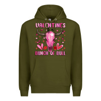 Army Green valentines is a bunch of bull Premium Hoodie - MaliasSmallBusiness