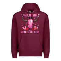 Burgundy valentines is a bunch of bull Premium Hoodie - MaliasSmallBusiness