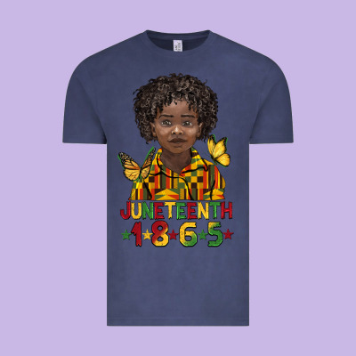 Juneteenth 1865 Black Boy Vintage Tee Designed By Barkaloodesign