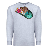 Heather Grey cowboy hat Premium Sweatshirt - AdoDesignShop