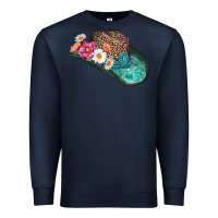 Navy cowboy hat Premium Sweatshirt - AdoDesignShop