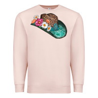 Pale Pink cowboy hat Premium Sweatshirt - AdoDesignShop