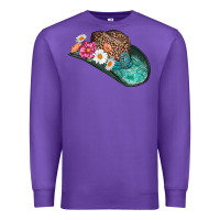 Purple cowboy hat Premium Sweatshirt - AdoDesignShop